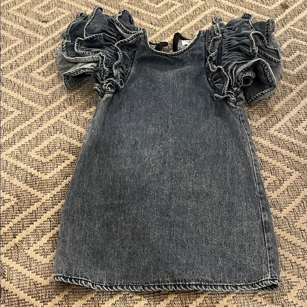 Lola + The Boys Denim Dress with Ruffled Sleeves
